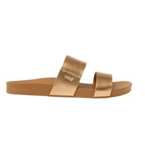 Reef Cushion Vista Double Strap Slide Sandals Sunset Bronze Gold 8